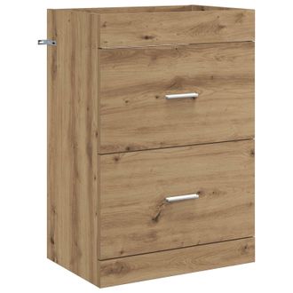 vidaXL Gabinete De Ba&ntilde;o Debajo Del Lavabo Roble Artisan Vidaxl