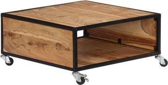 vidaXL Coffee Table 70x70x32 cm Solid Acacia Wood vidaXL