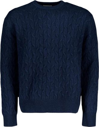 Autore Maglia Fonda - Heren - Ronde hals truien - Blauw - XL - Wol - Truien & Vesten