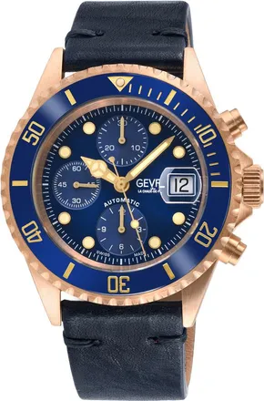 Gevril Group Wallstreet Chronograph Automatic Blue Dial Mens Watch 4160