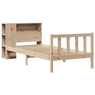 Berkfield Home Decorative Bookcase Bed without Mattress 75x190 cm Small Single S in Natural