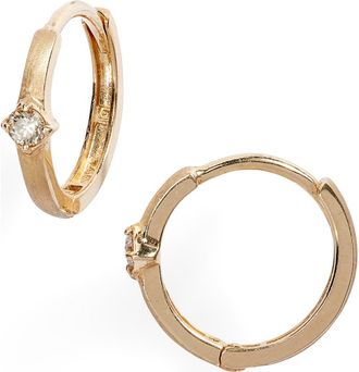 Set & Stones Lima Diamond Huggie Hoop Earrings in Gold at Nordstrom