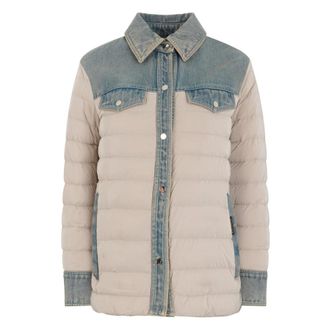 Moorer Esper Padded Denim Jacket - Dames - Jassen - Veelkleurig - Maat: XS Denim