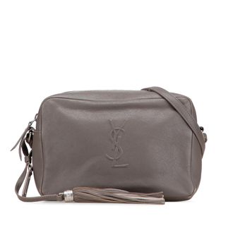 Saint Laurent Pre-owned Womens Small Lambskin Monogram Lou Camera Bag - Grey Leather - One Size