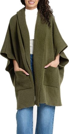 Saachi Oversize Hooded Topper in Green at Nordstrom Rack