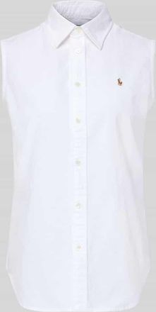 Polo Ralph Lauren Regular Fit Blusentop aus reiner Baumwolle in Weiss, Gr&ouml;&szlig;e XL