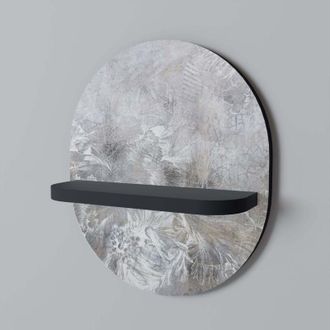 OEM Estante Ovalado White Whisper Negro