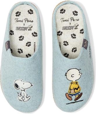 Toni Pons Snoopy Womens Slippers Cel/Sky : EU 41 (US Womens 9.5-10) M, Wool