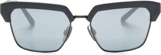 Dolce & Gabbana Eyewear logo-plaque sunglasses - men - Acetate/Metal - 55 - Black