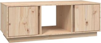 vidaXL Mesa de centro de madera maciza de pino 110x50x40 cm Vidaxl