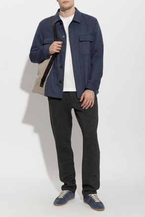 Etro Patterned Loose-fit Trousers, Mens, Grey