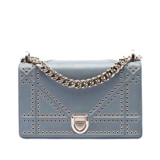 Dior Pre-owned Diorama Crossbody Bag - Dames - Pre-owned - Blauw - Maat: ONE Size Leer