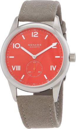 NOMOS Glash&uuml;tte Club Campus 38 Nonstop Automatic Red Dial Watch 723
