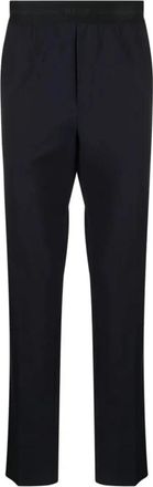 Msgm Slim-fit broek - Heren - Slim Fit Broeken - Zwart - XL - Wol - Broeken