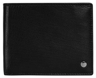 Bugatti Geldb&ouml;rse BUGATTI BLACK MAGIC, Herren, schwarz, Leder, leicht gl&auml;nzend, unifarben, Kleinlederwaren Geldb&ouml;rse, echt Leder