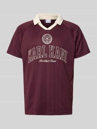 Karl Kani Regular Fit T-Shirt mit Logo-Stitching Modell Heritage in Bordeaux, Gr&ouml;&szlig;e XXL