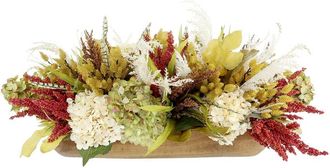 Creative Displays Inc. Handmade 28 Fall Hydrangea & Fig Leaf Wreath With Bows