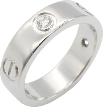 Cartier Silver Clear White Gold (18K) Band Ring (Pre-Owned)