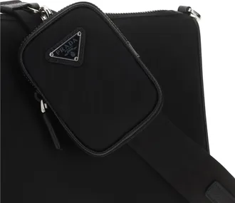 Prada Mens Shoulder Bag Re-Nylon Black Recycled Polyamide