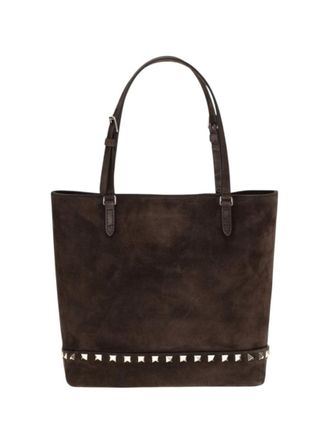 Valentino Garavani Brown Rockstud Small Tote