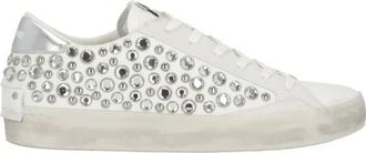 Crime London Distressed - Dames - Sneakers - Wit - 36 EU - Leer - Schoenen