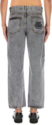 Etro Easy Fit Cotton Jeans - Gray