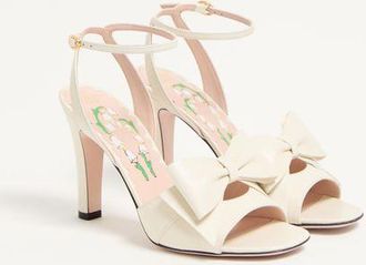 Valentino Garavani Sandalo Bowow In Capretto 95Mm Donna AVORIO 36.5