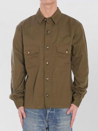 Saint Laurent cotton twill overshirt buttoned cuffs pockets