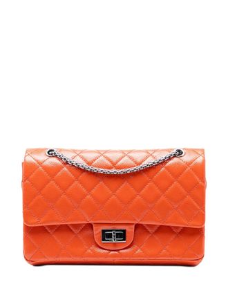 Chanel 2014-2015 Quilted Patent Caviar Reissue 2.55 Double Flap 227 shoulder bag - women - Caviar Leather - One Size - Orange