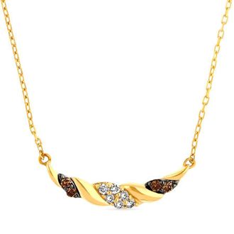 Le Vian Ladies Chocolate Diamonds Pendant Necklace set in 14K Honey Gold LABG 1A