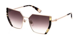 Furla SFU786V 05AW Womens Sunglasses Gold Size 57