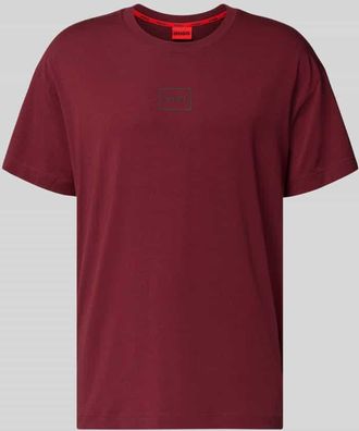 HUGO BOSS Relaxed Fit T-Shirt aus Baumwoll-Mix Modell LAZE in Bordeaux, Gr&ouml;&szlig;e XXL