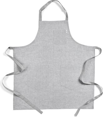 Solino Home Linen Apron 33 x 30 in for Dining Table, Holiday and Everyday Table Decor - Linen Bib Apron in Oyster Grey /Soft Grey at Nordstrom, Size