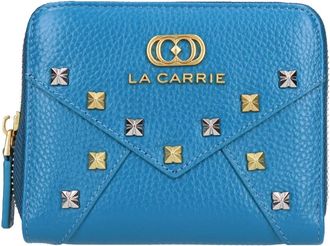La Carrie Frivolous Kleine Leren Portemonnee - Dames - Portefeuilles - Blauw - ONE Size - Leer - Accessoires