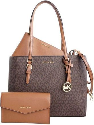 Michael Kors Womens Tote Brown 88.coated Canvas Polyester Tote-bags