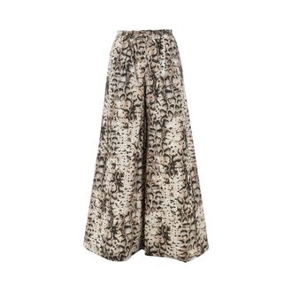 Pinko Animalier muslin wide pants Woman XS