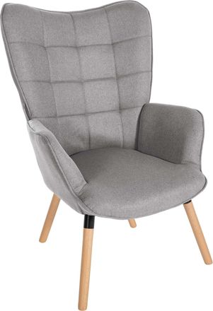 Clp Sill&oacute;n Garding Tapizado En Tela Gris