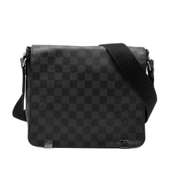 Louis Vuitton Damier Graphite Black Pvc Leather Shoulder Bag (Pre-Owned)