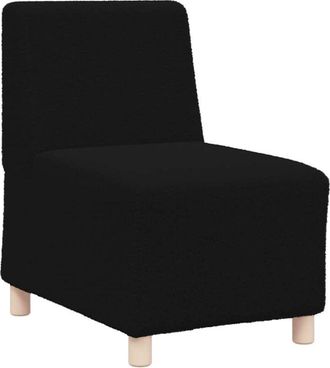 vidaXL Sof&aacute; Modular Sin Brazos Negro 55 Cm Tejido Imitaci&oacute;n Lana Rizada Vidaxl