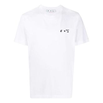 Off-white Mens Off-White FW22 Solid Color Logo Alphabet Printing Round Neck Short Sleeve White T-Shirt OMAA027C99JER0130110