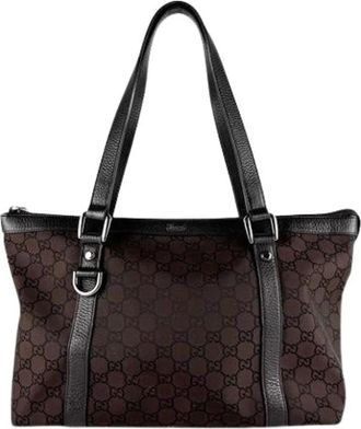 Gucci Pre-owned Tote Bag - Dames - Vintage Shopper - Bruin - ONE Size - Leer - Vintage