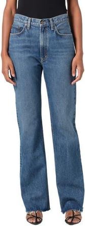 A Gold E Leena Raw Hem Flare Leg Jeans in Placebo at Nordstrom Rack, Size 33