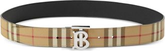 Burberry Vintage Check reversible belt - men - Cotton/Acrylic/Leather/Polyester/Polyurethane - 105 - Neutrals