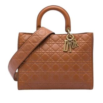 Dior Pre-owned Lady Dior Handbag - Dames - Vintage Handtas - Bruin - ONE Size - Leer - Vintage