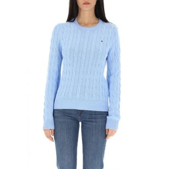 Tommy Hilfiger Dames, Truien, Blauw, Maat: XS Katoen