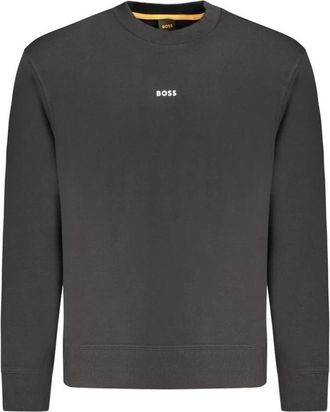 HUGO BOSS Crew Neck Sweatshirt - Heren - Sweatshirts - Zwart - M - Hoodies & sweatvesten