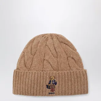 Polo Ralph Lauren Polo Bear Classic Camel Wool Beanie