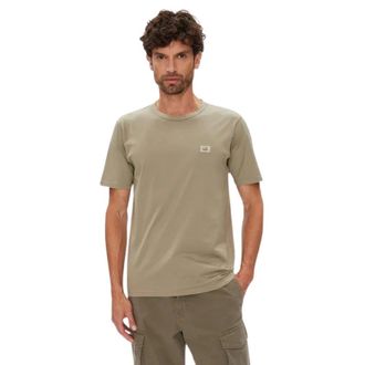 C.P. Company T-Shirts, male, Green, Size: L Casual Cotton Tee Shirt