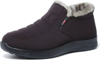 Generic Ankle Boots Wide Fit Women Orthopedic Boots for Women Waterproof Boot Fur Lined Winter Boot Waterproof Snow Warm Booties Slip on Wide Fit Walking Shoe