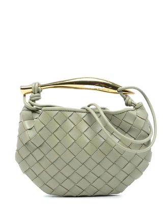 Bottega Veneta 2012-2025 Baby Lambskin Intrecciato Sardine satchel - Grigio